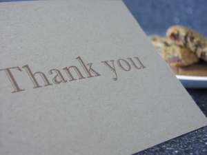 A simple 'thank you' can mean a lot - especially pared with a gift of our gourmet cookies.